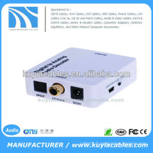 Signaux audio numériques coaxiaux ou Toslink au convertisseur audio analogique L / R RCA